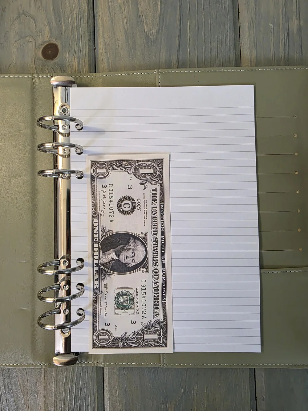 A5 Binder Angel Kay Studios Olive Green